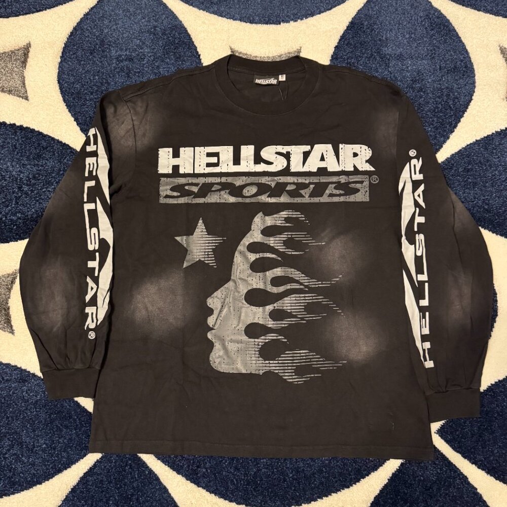 Hellstar Sports Black Logo Longsleeve T-Shirt Men’s Size Large